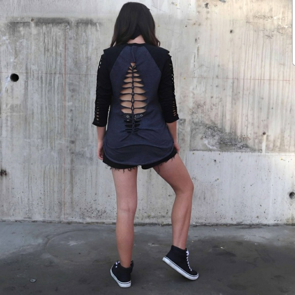 Batter Up Heather Black/Black Baseball Tee - Picture 8 of 8